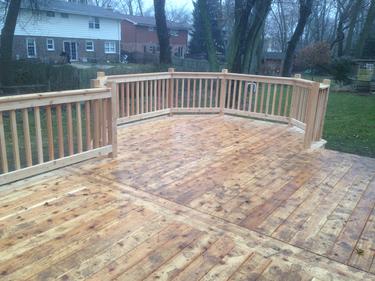 Cedar deck in Darien Illinois by A-Affordable Decks