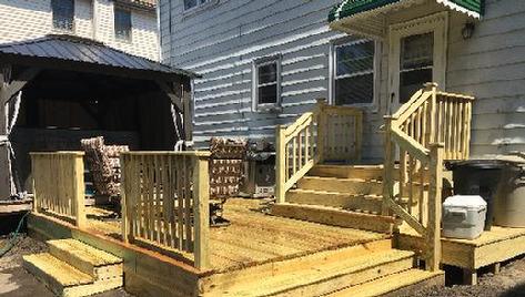 April 2019 Western Springs wood deck (after) A-Affordable Decks Lombard IL