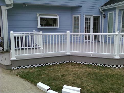 (After) Tear-out the old and in with a brand new maintenance free AZEK vinyl deck. A-Affordable gives no obligation in-home estimates  