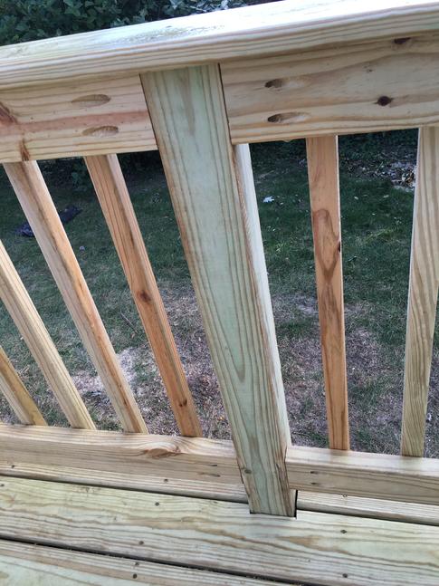 The carpentry looks better than the material. www.dupagedecks.com
