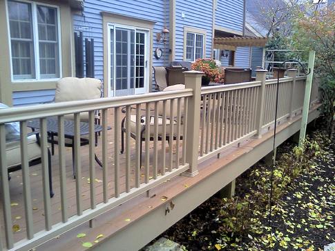 A Affordable Decks of Lombard IL. are authorized installers of Azek p.v.c. decking products. This installation in Darien, Illinois