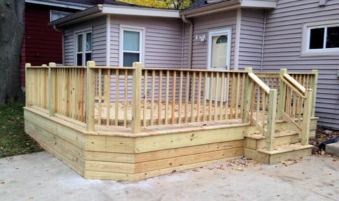 Treated deck in Villa Park 2014 - You will not get a better deck than one built by us! -Frank Lamphere