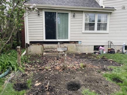  Glen Ellyn deck removed and holes dug A-Affordable Decks