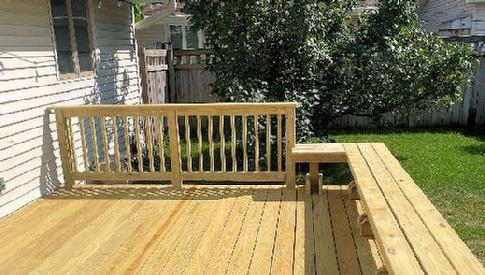 Free standing benches -Lombard deck builder A-Affordable Decks 